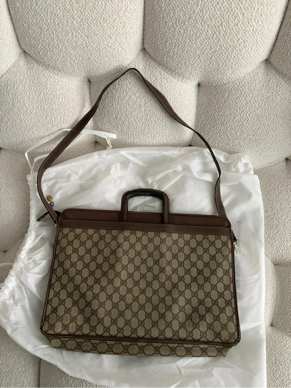 Vintage 1980s Gucci GG Supreme Portfolio / Briefcase